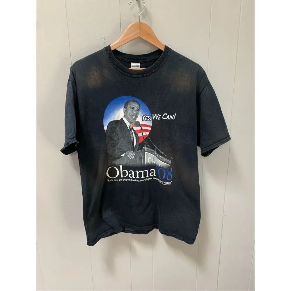Barack Obama 2008 Yes We Can! T Shirt Large
